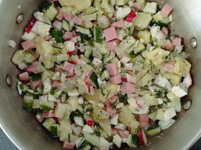 Okroška su marinuotais agurkais Žingsnis 6