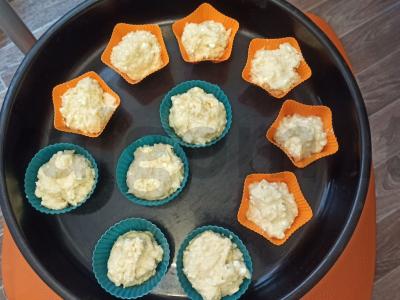 Grietinėlės ir išrūgų keksiukai Žingsnis 5