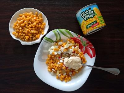 Gražios salotos su kukurūzais Žingsnis 4