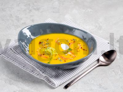 Moliūgų tyrės sriuba su krevetėmis pagrindine nuotrauka