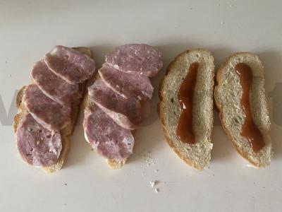 Užkandis - traškūs naminiai karšti sumuštiniai Žingsnis 3