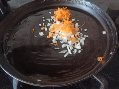 Troškinti balti pupelės su rukola Žingsnis 1