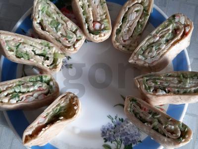 Pusryčiai lavash pagrindine nuotrauka