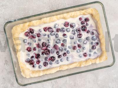 Mėlynių pyragas su grietinės įdaru Žingsnis 2