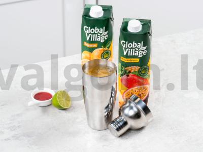 Kokteilis „Tropinis saulėlydis“ Žingsnis 1