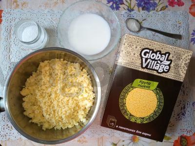 Kviečių košė su varške ir pienu Žingsnis 2