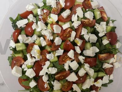 Salotos su rukola ir feta Žingsnis 5