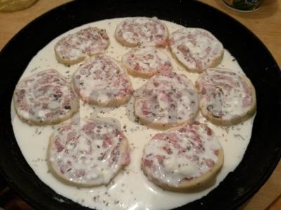 Lengvai pagaminami pelmeniai „Sraigė su grybais“ Žingsnis 8