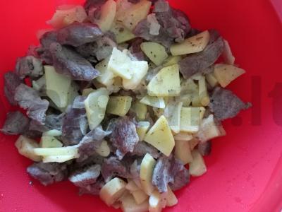 Pyragas su kalakutiena ir bulvėmis Žingsnis 5