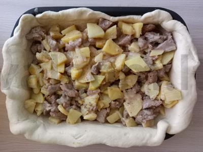 Pyragas su kalakutiena ir bulvėmis Žingsnis 8