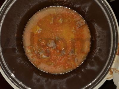 Ryžiai su mėsa daugiafunkciniame virimo aparate Žingsnis 4