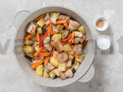 Baklažanai su mėsa katile Žingsnis 3