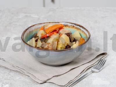 Baklažanai su mėsa katile pagrindine nuotrauka