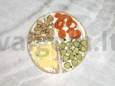 Sultingi trikampiai su vištiena ir daržovėmis Žingsnis 3