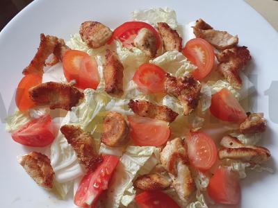 Cezario salotas su vištienos filė ir sojų padažu Žingsnis 4