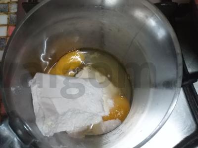 Varškės-ryžių blynai Žingsnis 1