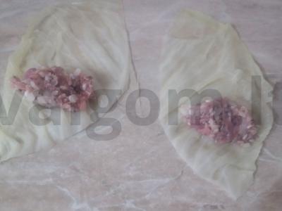 Balandėliai su naminiu faršu ir baziliku Žingsnis 4