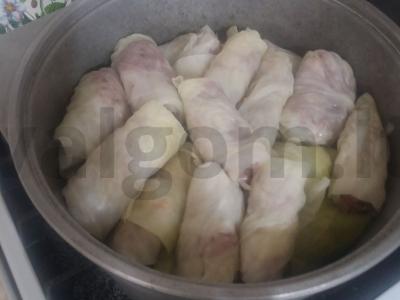 Balandėliai su naminiu faršu ir baziliku Žingsnis 6