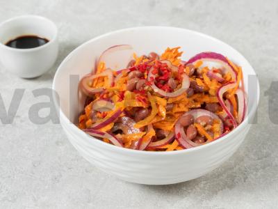 Pupelių salotos su morkomis ir svogūnais Žingsnis 3