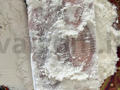 Menkių filė tešloje iš blynų miltų ir pieno Žingsnis 2