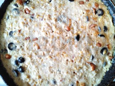 Omletas su migdolų pienu pagrindine nuotrauka