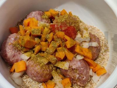 Kalakutų mėsos kukuliai su morkomis ir miežiais Žingsnis 6