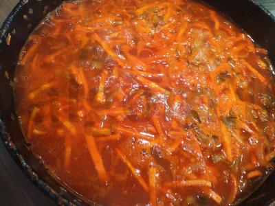 Skani mėsos solyanka su citrina ir alyvuogėmis Žingsnis 4