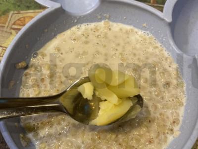 Žalioji grikių košė su medumi ir GHI sviestu Žingsnis 5