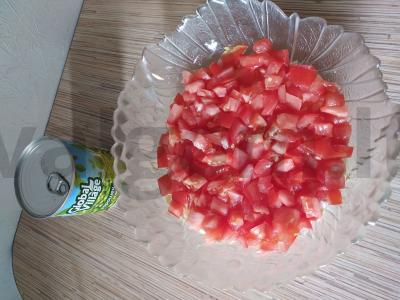 Koralinis salotas su krabų mėsa Žingsnis 6