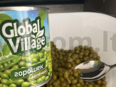 Salotos su žaliuoju žirniu ir agurku Žingsnis 1