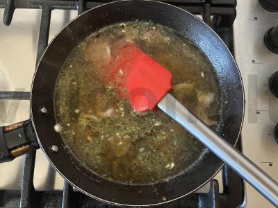 Greito paruošimo makaronų sriuba su apkepinta šonine Žingsnis 2