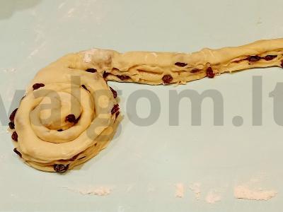 Raisinų pyragas „Zavitushka“ Žingsnis 10