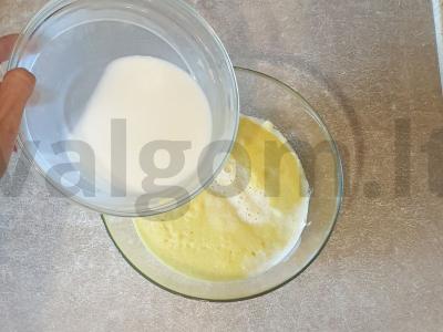 Blynai su cukinija ir viso grūdo miltais Žingsnis 4