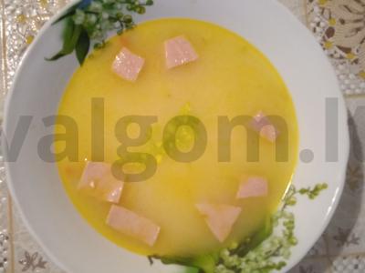 Sūrio sriuba su dešra pagrindine nuotrauka