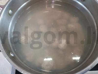 Greitas sriuba su kiaulienos kukuliais Žingsnis 1