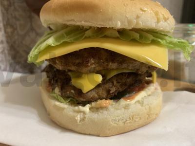 Dviejų sluoksnių sūrio burgeris „Su ugnimi“ Žingsnis 5