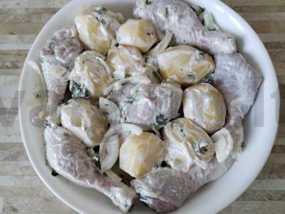 Vištiena su bulvėmis grietinėje Žingsnis 4