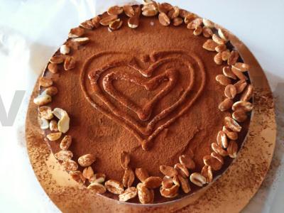 Tortas su žemės riešutų sviestu ir šokoladu Žingsnis 8