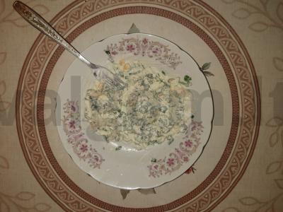 Pienių ir kiaušinių salotos Žingsnis 5