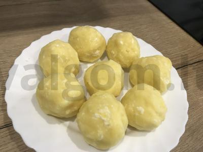 Kabar dinų „Dėlen“ хычины su bulvėmis ir sūriu Žingsnis 5