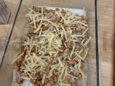 Lasagna su vištienos faršu ir gaudos sūriu Žingsnis 3