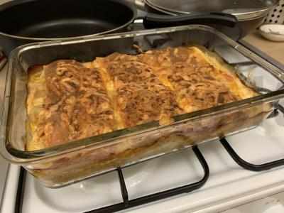 Lasagna su vištienos faršu ir gaudos sūriu Žingsnis 4