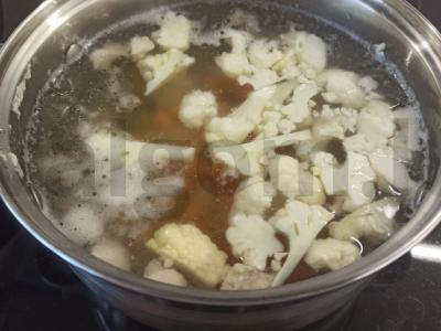 Žiedinių kopūstų sriuba Žingsnis 5