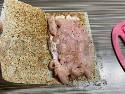 Cezario salotas su kalakutienos filė Žingsnis 1