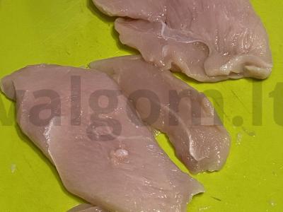 Vištienos kotletas hamburgeriui Žingsnis 1