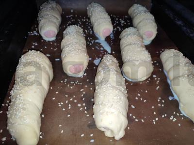 Namų užkandis iš dešrelių tešloje Žingsnis 7