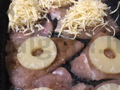 Vištienos filė su ananasais Žingsnis 2