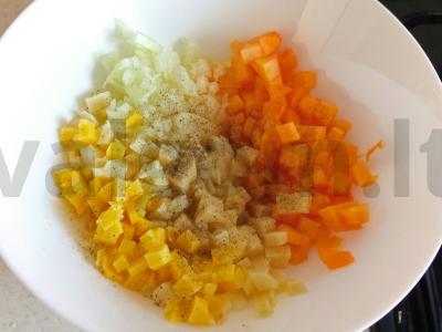 Mantai „Moliūgas ir bulvės“ Žingsnis 2