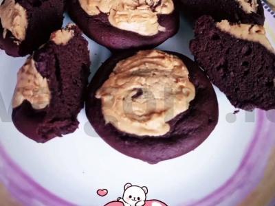 Šokoladiniai keksiukai su žemės riešutų sviestu Žingsnis 3