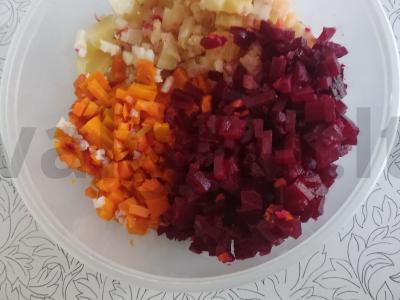 Vinegretas su pupelėmis Žingsnis 1